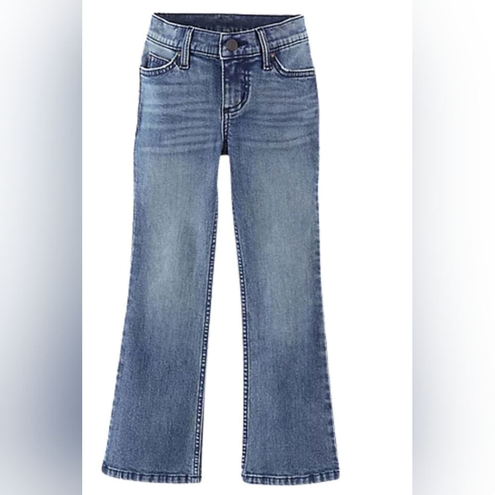 Wrangler Girls Midrise Bootcut Stretch Jeans Denim 7 Slim #112338919